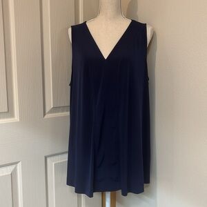 Lane Bryant Navy V-Neck Tank